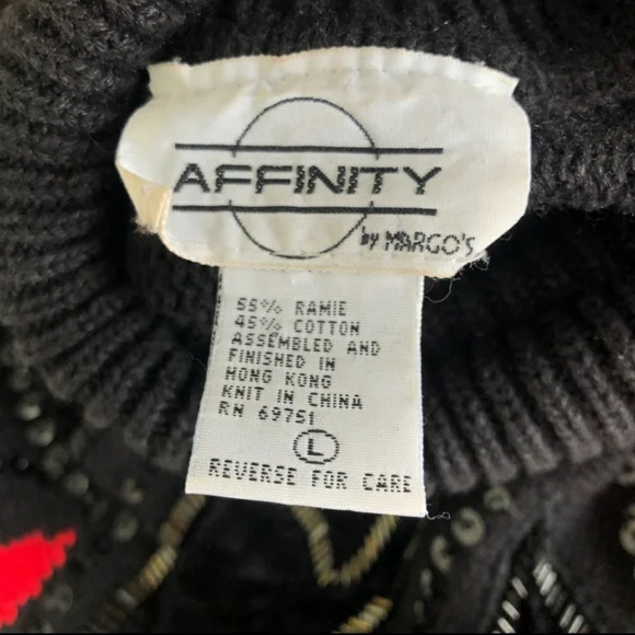 Vintage Velvet Sequin Beaded Maximalist Sweater - Picture 9 of 14